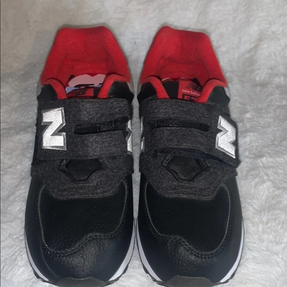 NWOT New Balance Men Black and Red Sneakers - Picture 3 of 7